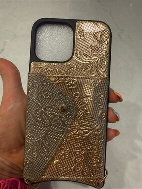 Bandolier Gold Wallet Phone Case with Card Pocket iPhone 13 Pro Max